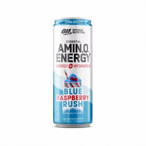 Optimum Nutrition ESSENTIAL AMIN.O. ENERGY+ Electrolytes Sparkling *new* Blue Raspberry Rush 355ml * 12 Cans (12 Servings) | 0671JNWVO