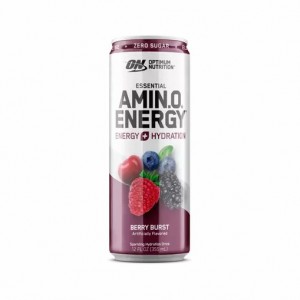 Optimum Nutrition ESSENTIAL AMIN.O. ENERGY+ Electrolytes Sparkling Berry Burst 355ml * 12 Cans (12 Servings) | 3051XIJFG