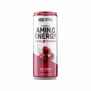 Optimum Nutrition ESSENTIAL AMIN.O. ENERGY+ Electrolytes Sparkling Juicy Cherry 355ml * 12 Cans (12 Servings) | 0123GWUPN