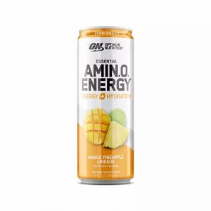 Optimum Nutrition ESSENTIAL AMIN.O. ENERGY+ Electrolytes Sparkling Mango Pineapple Lime 355ml * 12 Cans (12 Servings) | 1849CSFND