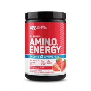 Optimum Nutrition Essential AMIN.O. ENERGY + Electrolytes Strawberry Burst 0.63 lb (30 Servings) | 6875XFMEC