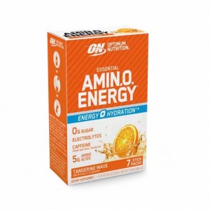 Optimum Nutrition Essential AMIN.O. ENERGY + Electrolytes Tangerine Wave 7 Stick Packs (7 Servings) | 4580DAOPL