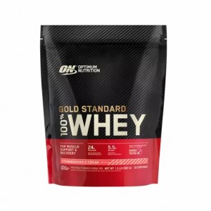 Optimum Nutrition GOLD STANDARD 100% WHEY™ Strawberries & Cream 1.5 lb (22 Servings) | 3987RZQLE