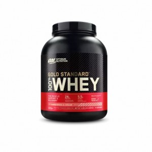 Optimum Nutrition GOLD STANDARD 100% WHEY™ Strawberries & Cream 5 lb (73 Servings) | 5617QEPOZ