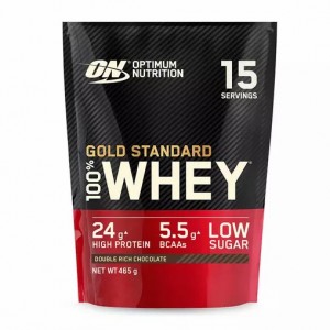 Optimum Nutrition Gold Standard 100% Whey Protein Powder Double Rich Chocolate 465 grams (15 Servings) | 8912MHUOW