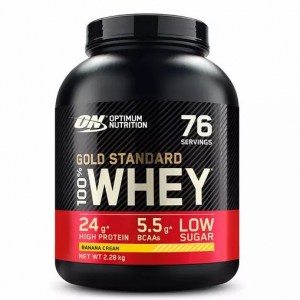 Optimum Nutrition Gold Standard 100% Whey Protein Powder Banana Cream 2.28 kg (76 Servings) | 2690TBHDR