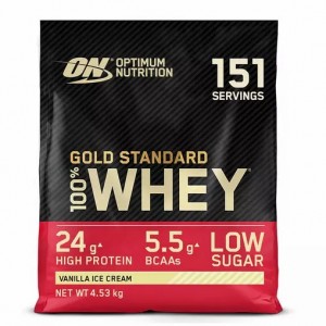 Optimum Nutrition Gold Standard 100% Whey Protein Powder Vanilla Ice Cream 4.53 kg (151 Servings) | 1735KIOZN