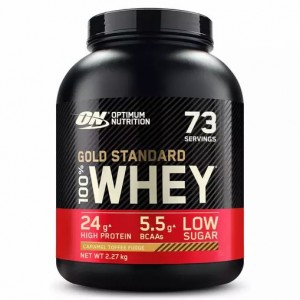 Optimum Nutrition Gold Standard 100% Whey Protein Powder Caramel Toffee Fudge 2.27 kg (73 Servings) | 8650FRBLX