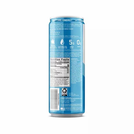 Optimum Nutrition ESSENTIAL AMIN.O. ENERGY+ Electrolytes Sparkling *new* Blue Raspberry Rush 355ml * 12 Cans (12 Servings) | 0671JNWVO