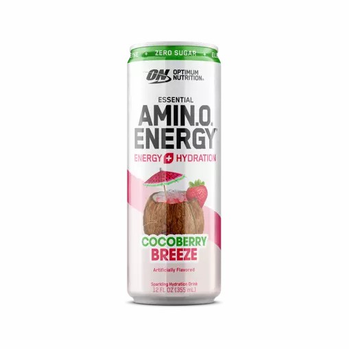 Optimum Nutrition ESSENTIAL AMIN.O. ENERGY+ Electrolytes Sparkling *new* Cocoberry Breeze 355ml * 12 Cans (12 Servings) | 9620XKOJA