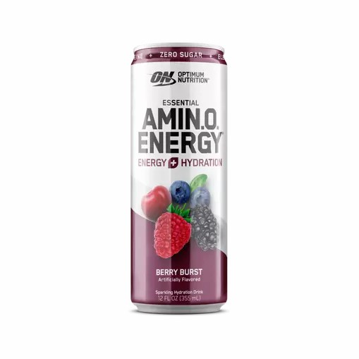 Optimum Nutrition ESSENTIAL AMIN.O. ENERGY+ Electrolytes Sparkling Berry Burst 355ml * 12 Cans (12 Servings) | 3051XIJFG