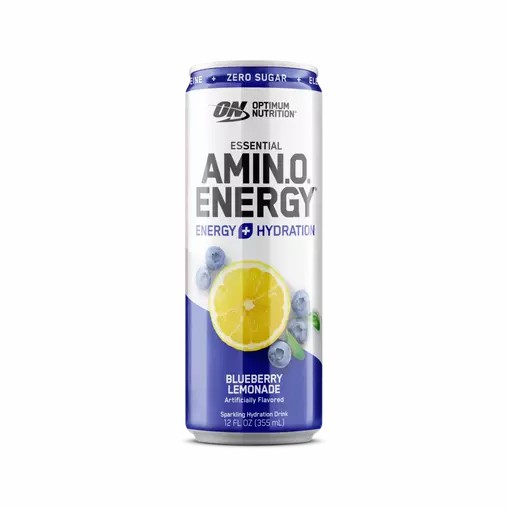 Optimum Nutrition ESSENTIAL AMIN.O. ENERGY+ Electrolytes Sparkling Blueberry Lemonade 355ml * 12 Cans (12 Servings) | 9057KLJBV