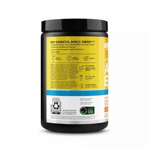 Optimum Nutrition Essential AMIN.O. ENERGY + Electrolytes *new* Sun-kissed Citrus 0.63 lb (30 Servings) | 4930WYTJO