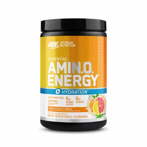 Optimum Nutrition Essential AMIN.O. ENERGY + Electrolytes *new* Sun-kissed Citrus 0.63 lb (30 Servings) | 4930WYTJO