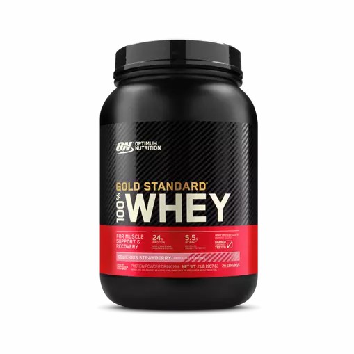 Optimum Nutrition GOLD STANDARD 100% WHEY™ Delicious Strawberry 2 lb (29 Servings) | 2698SJBAR