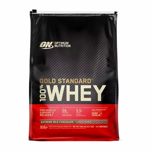 Optimum Nutrition GOLD STANDARD 100% WHEY™ Extreme Milk Chocolate 10 lb (141 Servings) | 9085CKWRT