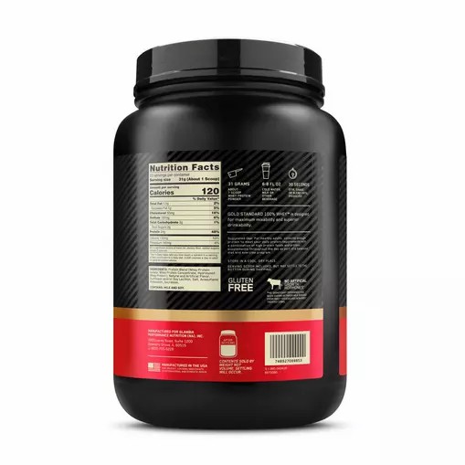 Optimum Nutrition GOLD STANDARD 100% WHEY™ French Vanilla Creme 1.5 lb (22 Servings) | 1290MLNBJ