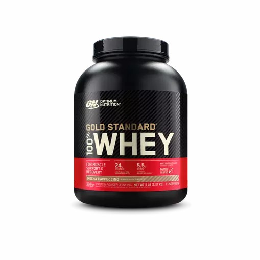 Optimum Nutrition GOLD STANDARD 100% WHEY™ Mocha Cappuccino 5 lb (71 Servings) | 7605MSANU