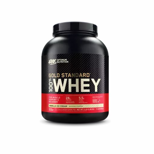 Optimum Nutrition GOLD STANDARD 100% WHEY™ Vanilla Ice Cream 5 lb (73 Servings) | 3982LSCKI