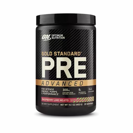 Optimum Nutrition GOLD STANDARD® Pre Advanced Raspberry Lime Mojito 0.88 lb (20 Servings) | 3879QZEIU