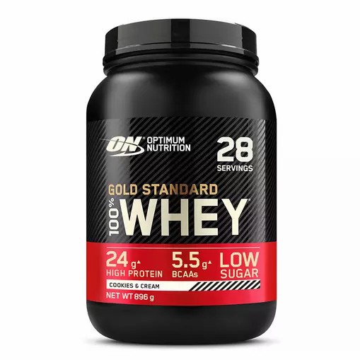 Optimum Nutrition Gold Standard 100% Whey Protein Powder Cookies & Cream 896 grams (28 Servings) | 7281EJKUF