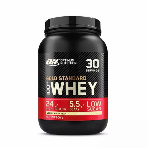 Optimum Nutrition Gold Standard 100% Whey Protein Powder Vanilla Ice Cream 900 grams (30 Servings) | 1049OYDJA