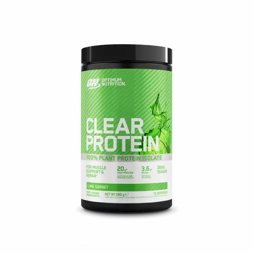 Optimum Nutrition ON Clear Protein 100% Plant Protein Isolate Lime Sorbet 280 grams (10 Servings) | 1503JVQFO