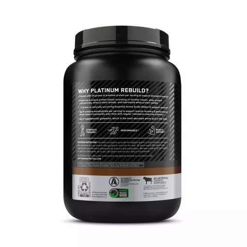 Optimum Nutrition Platinum Rebuild Dark Chocolate 1.67 lb (20 Servings) | 8152AZIBV