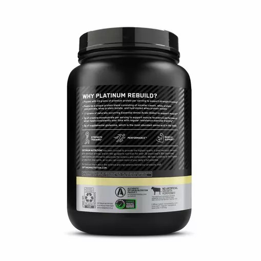 Optimum Nutrition Platinum Rebuild Vanilla Buttercream 1.63 lb (20 Servings) | 6372MLFQV