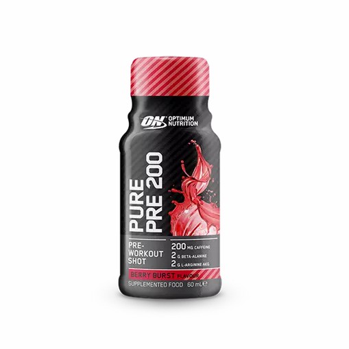 Optimum Nutrition Pure Pre 200 Pre-Workout Shot Berry 60ml (12 shots) | 1456BGAJM