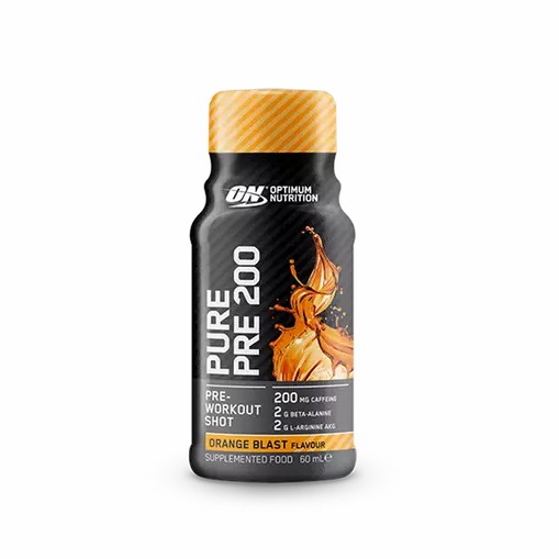 Optimum Nutrition Pure Pre 200 Pre-Workout Shot Orange 60ml (12 shots) | 7961LHRWI