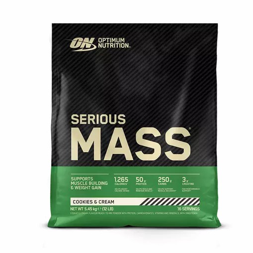 Optimum Nutrition Serious Mass Gainer Cookies & Cream 5.45 kg (16 Servings) | 6871SFQCA