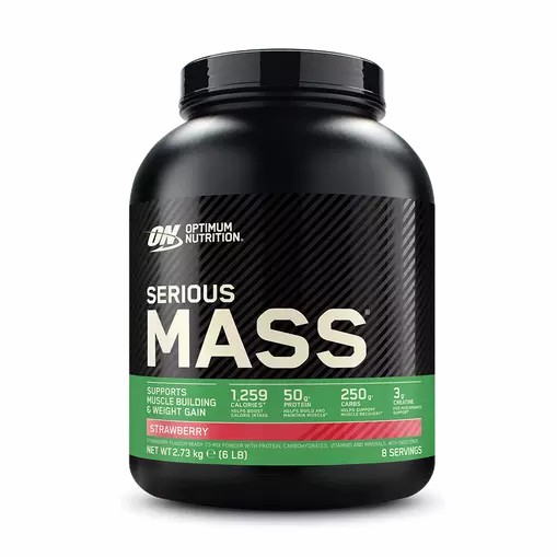 Optimum Nutrition Serious Mass Gainer Strawberry 2.73 kg (8 Servings) | 6710PKDGI